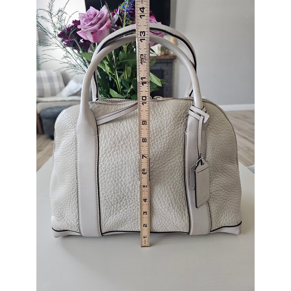 Coach Bleecker Preston Satchel Large Cream Zipper Satchel Crossbody Bag - Picture 15 of 16